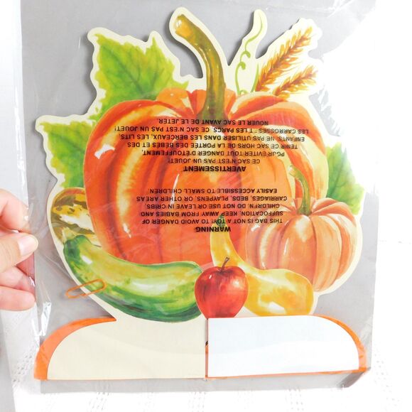 Thanksgiving Honeycomb Lot of 2 Table Center Piece Decors Turkey 13" Pumpkin 10" - Picture 3 of 7